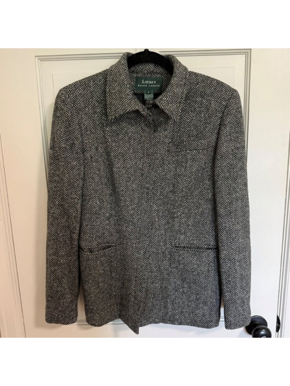 Lauren Ralph Lauren | Women’s Wool Herringbone Zipper Blazer